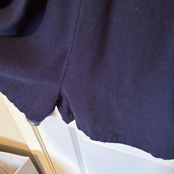 Anrabess L Farmcore Jumper Overalls Shorts Summer Navy Blue Big Pockets Buttons - Picture 6 of 8